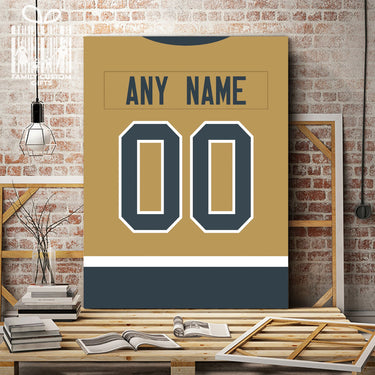 Vegas Jersey Custom Canvas Print Wall Art for Boy Girl Men Women Hockey Personalized Canvas Art